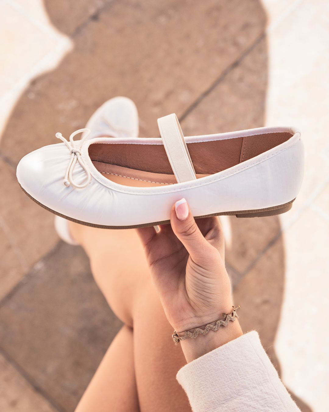 Ballerines femme plates blanches - Olympia - Casualmode.de